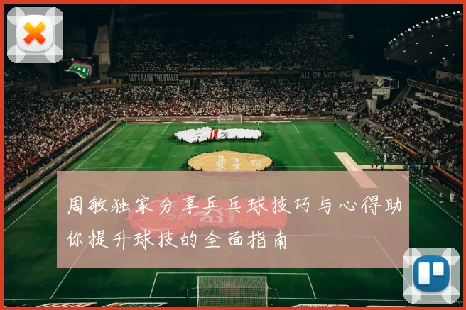 周敏独家分享乒乓球技巧与心得助你提升球技的全面指南